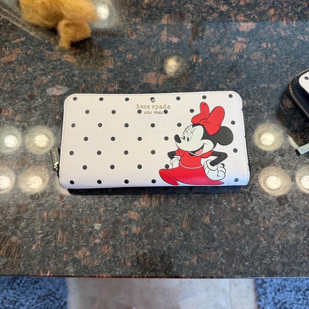 Kate Spade White and Black Minnie Mouse Wallet